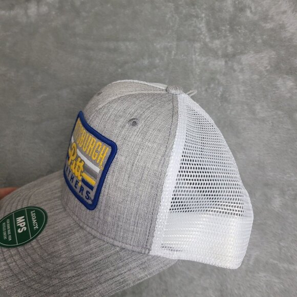 League-Legacy Adult Pittsburgh Panthers Grey Mid-Pro Trucker Hat - Picture 10 of 10